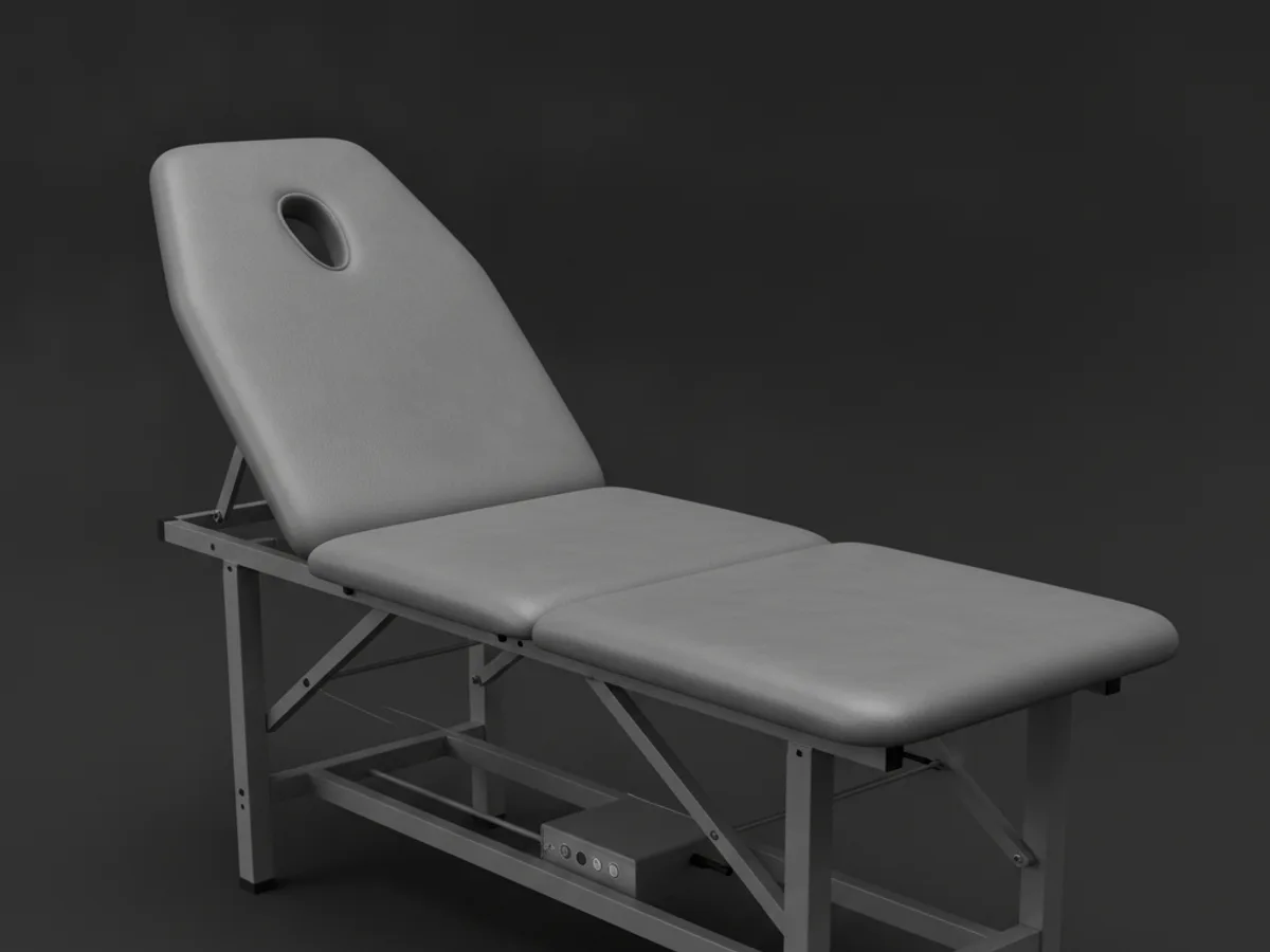 Elektrische dreiteilige Therapieliege im Behandlungsraum